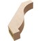 Ekena Millwork 3-inch W x 14-inch D x 14-inch H Baker Rough Cedar Woodgrain TimberThane Knee Brace, Primed BRCUR03X14X14BKRRCPR - alternate 3
